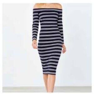 Bec‎ and Bridge Dress Size 6 Ahoy Striped Midi Nautical Blue and White